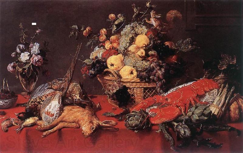 SNYDERS, Frans Still-life with a Basket of Fruit w r Spain oil painting art